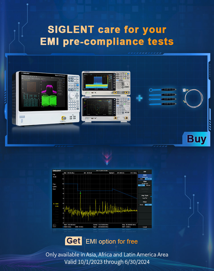 SIGLENT care for your EMI pre-compliance tests
